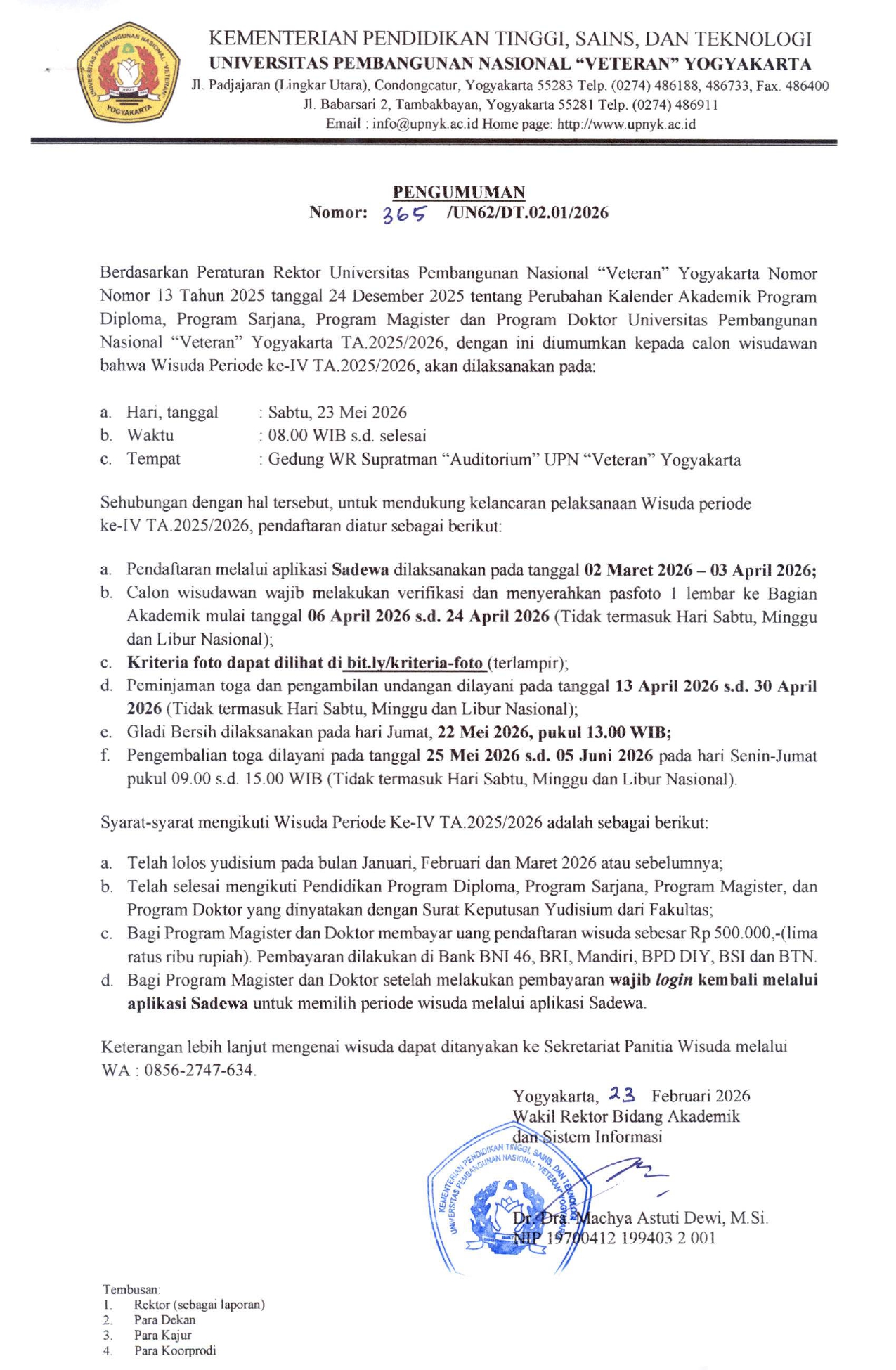 WISUDA PERIODE IV TA 2025/2026